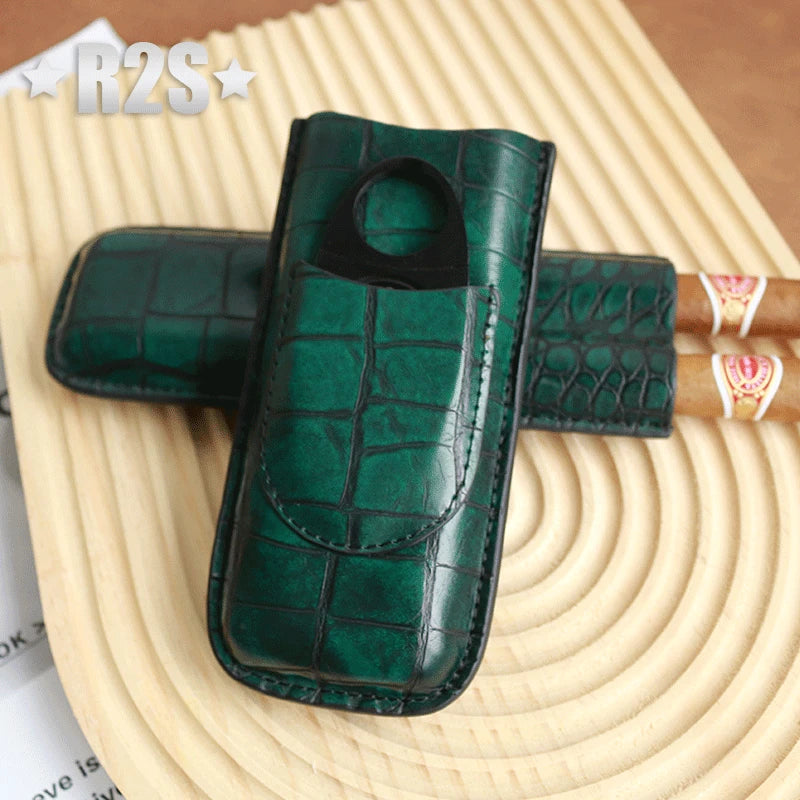 Travel Cigar Case Leather Humidor - Grandeur Prestige