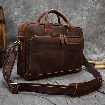 Genuine Leather Multi Purpose Briefcase Bag - Grandeur Prestige