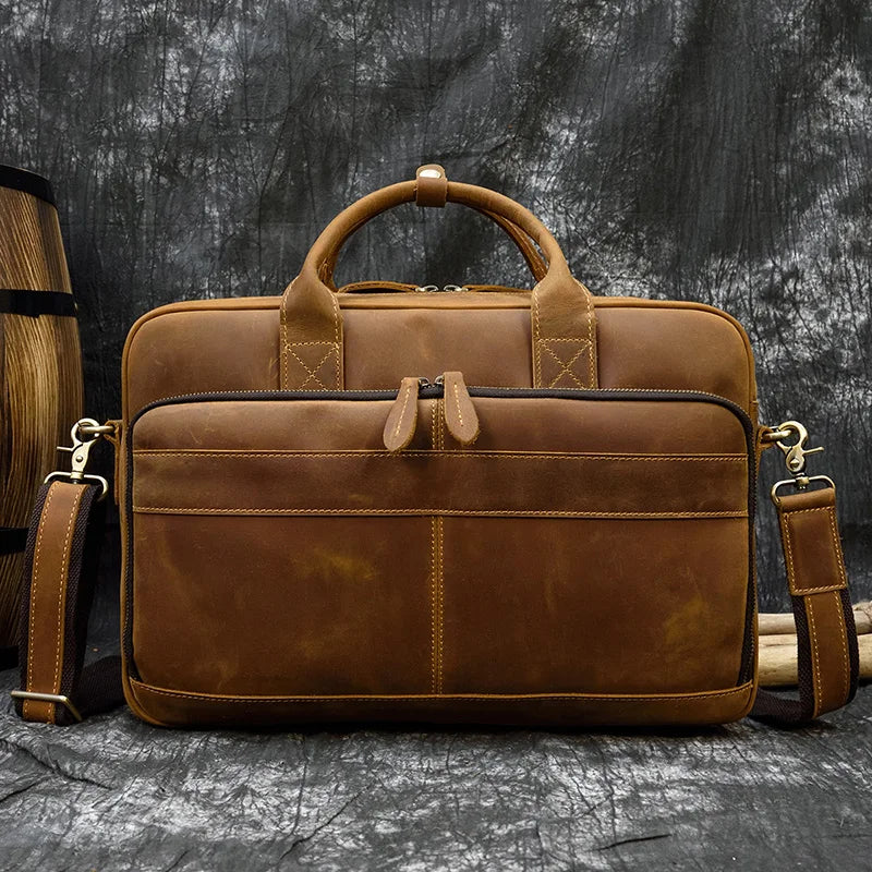 Genuine Leather Multi Purpose Briefcase Bag - Grandeur Prestige