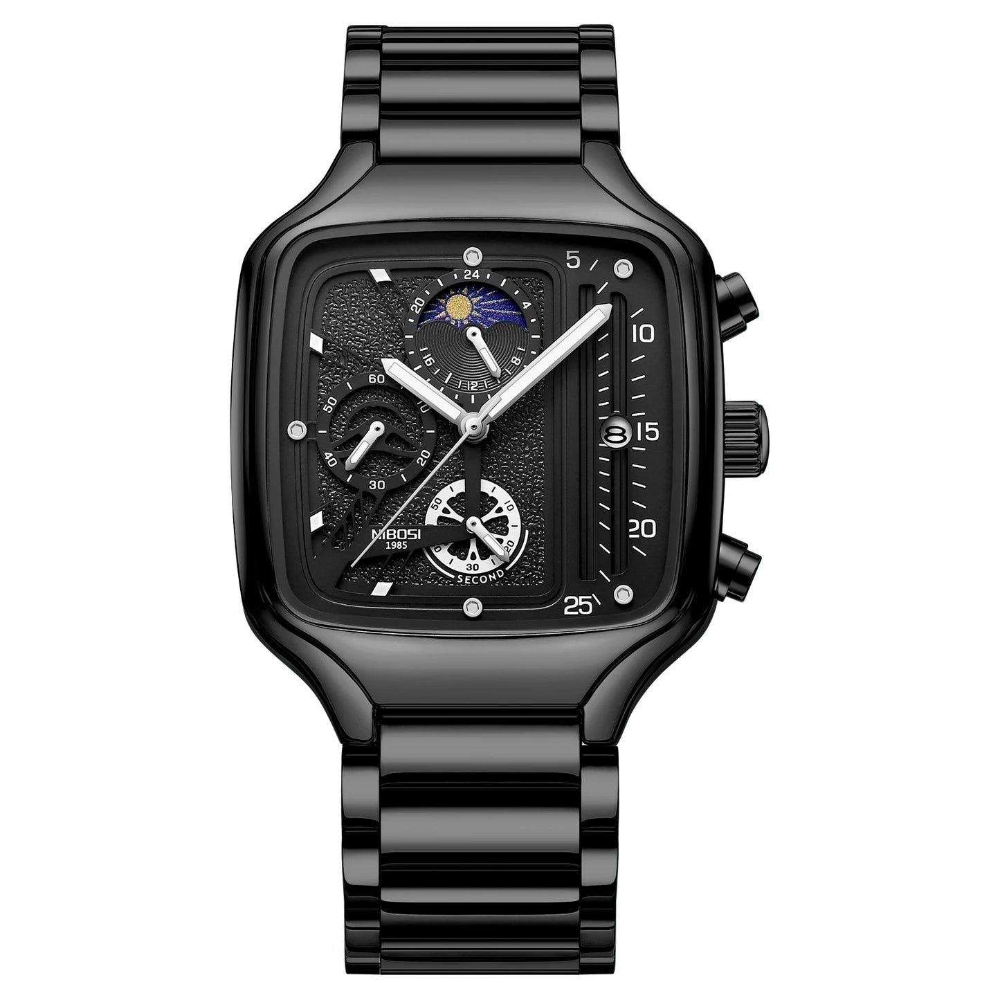 39mm Square NIBOSI Mens Watch - Grandeur Prestige