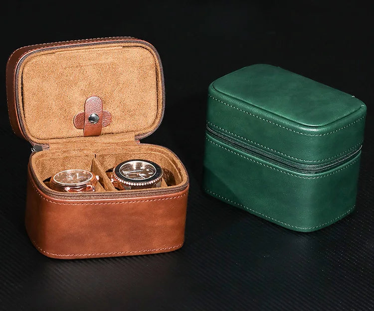 Leather Watch & Jewellery Travel Case - Grandeur Prestige