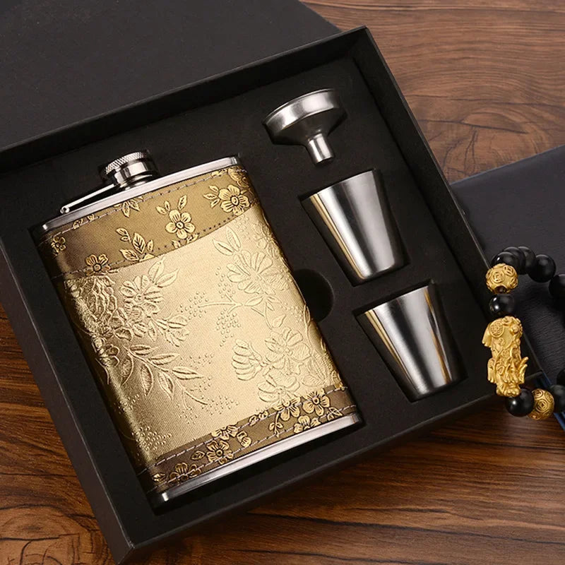 8oz Portable Stainless Steel Hip Flask - Grandeur Prestige