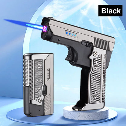 Rechargeable Metal Gas Electric Dual Use Folding Gun Lighter - Grandeur Prestige