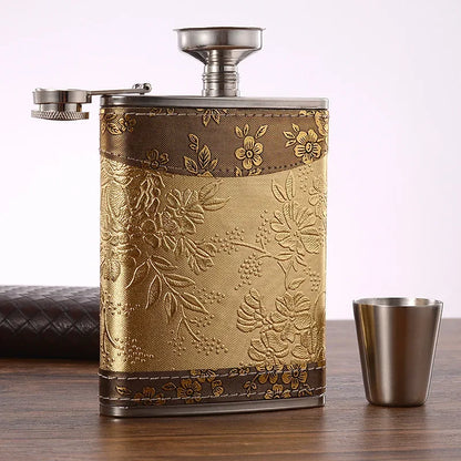 8oz Portable Stainless Steel Hip Flask - Grandeur Prestige