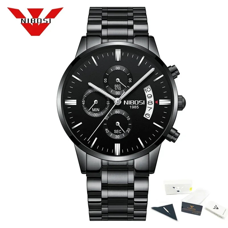 44mm NIBOSI Military Quartz Wristwatch - Grandeur Prestige