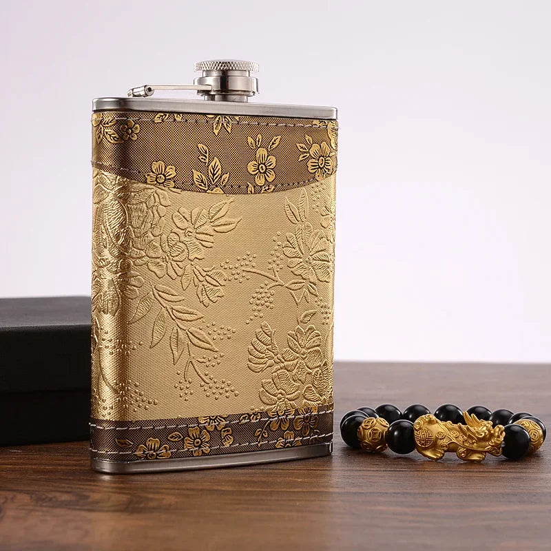 8oz Portable Stainless Steel Hip Flask - Grandeur Prestige