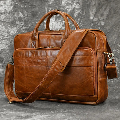 Genuine Leather Multi Purpose Briefcase Bag - Grandeur Prestige