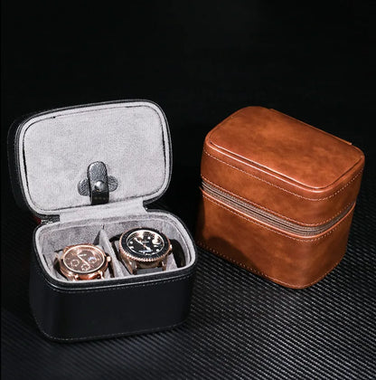 Leather Watch & Jewellery Travel Case - Grandeur Prestige