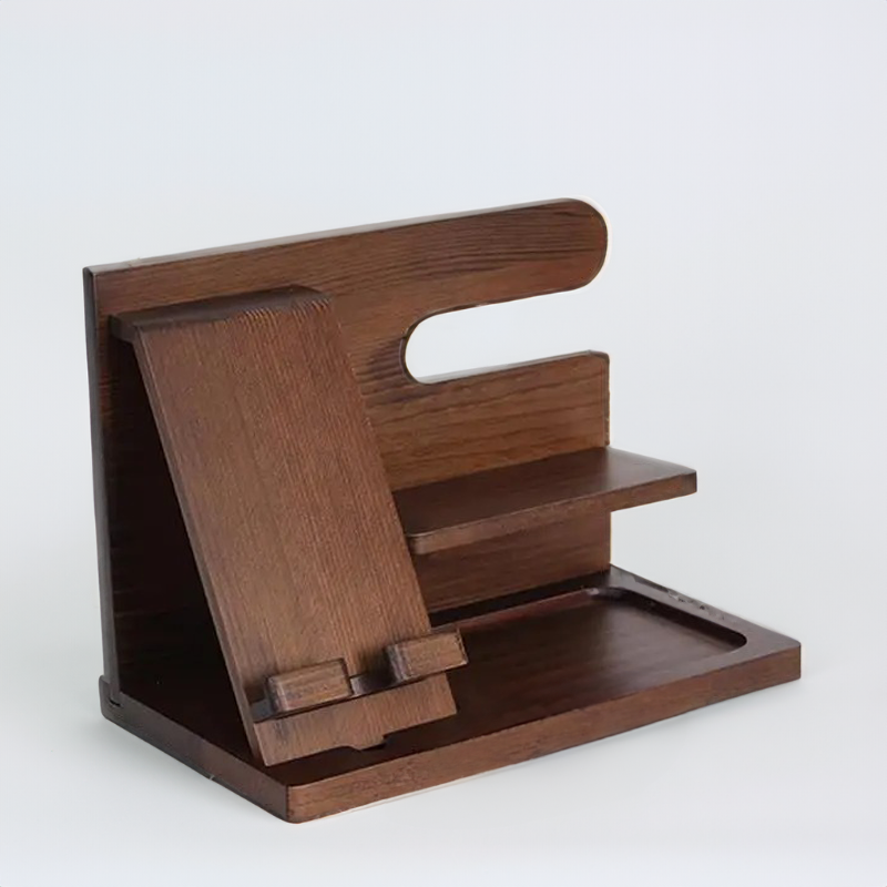 Stained Timber Desk Organiser - Grandeur Prestige